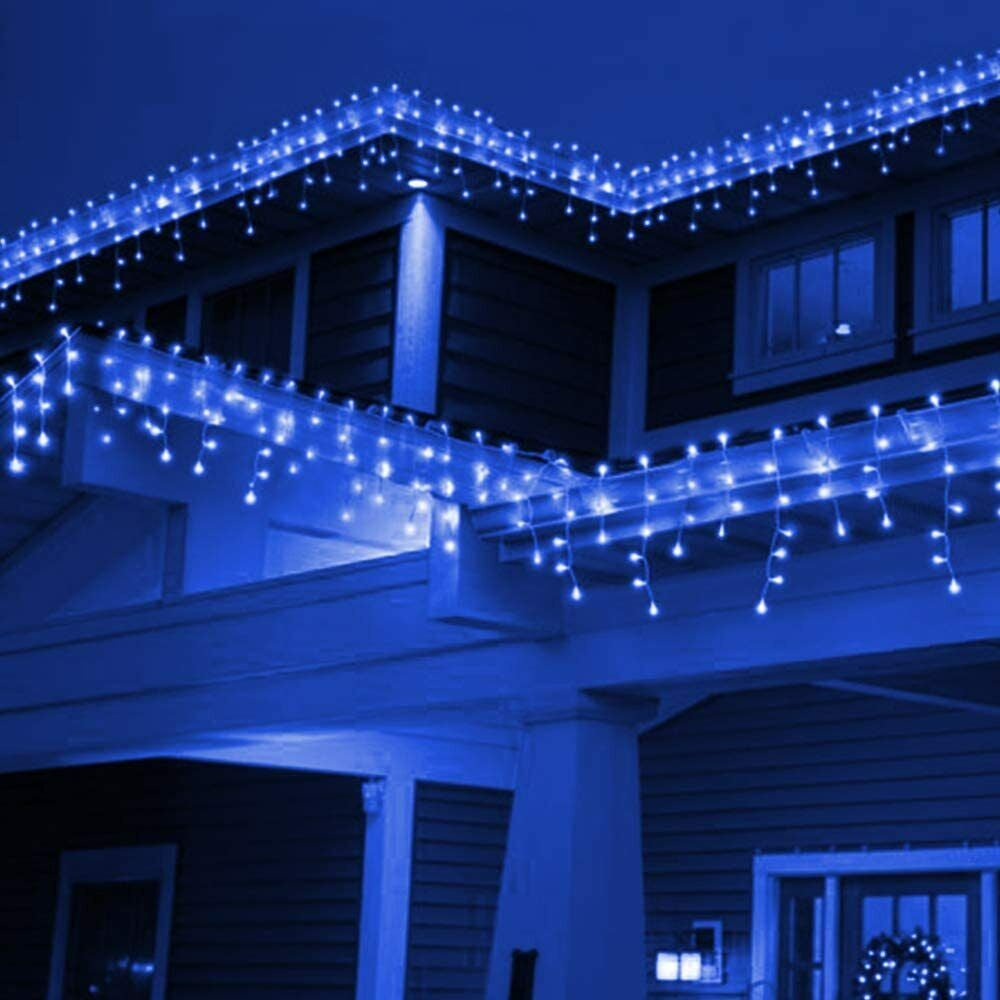 CHRISTMAS LED WHITE SNOWING ICICLE BRIGHT PARTY WEDDING XMAS OUTDOOR LIGHTS