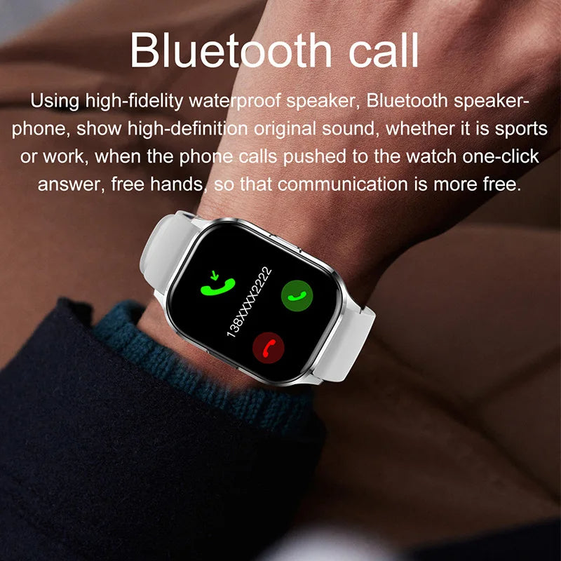 HK21 Bluetooth Smartwatch AMOLED Screen Heart Rate Blood Oxygen Outdoor Waterproof Sports Watch Voice Calling Smart Watch