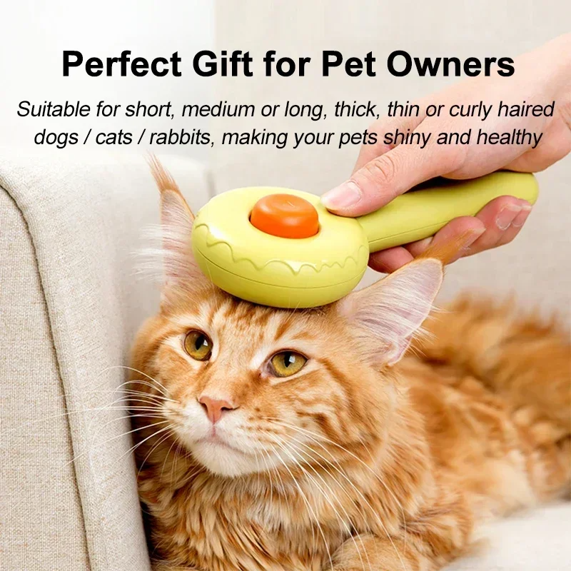 Pet Comb One-Key Hair Removal Cleaning Brush Magic Massage Grooming Needle Scratcher for Cat Dog Cleaning Care Supplies