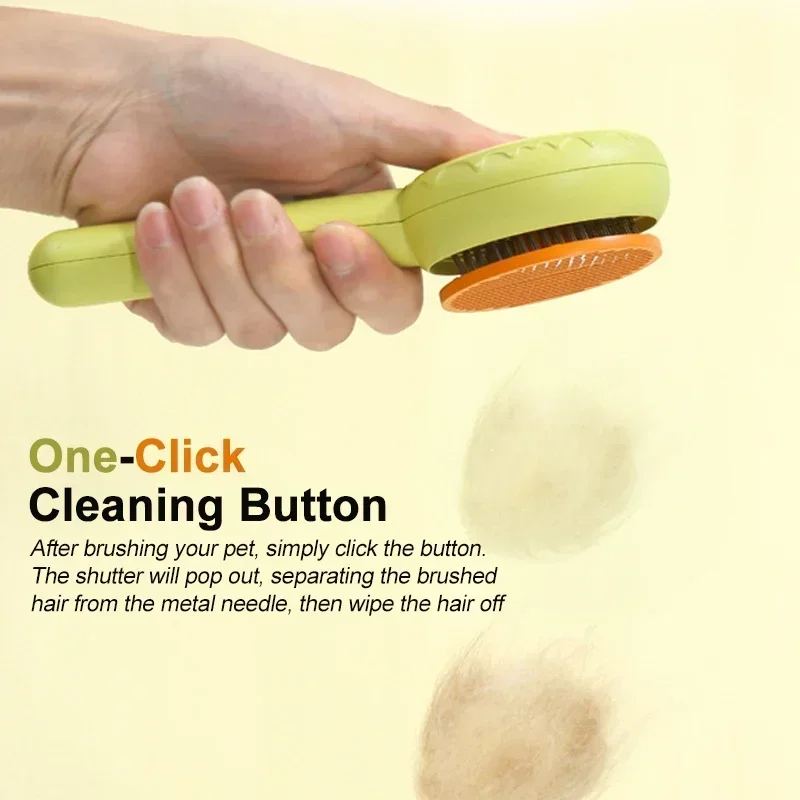 Pet Comb One-Key Hair Removal Cleaning Brush Magic Massage Grooming Needle Scratcher for Cat Dog Cleaning Care Supplies