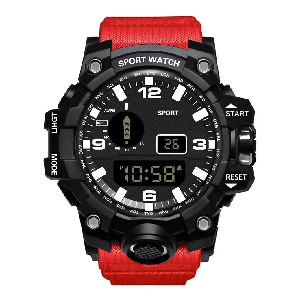 Men's LED Digital Watch Men Sport Watches Fitness Electronic Watch Multifunction Military Sports Watches Clock Kids Gifts 2024