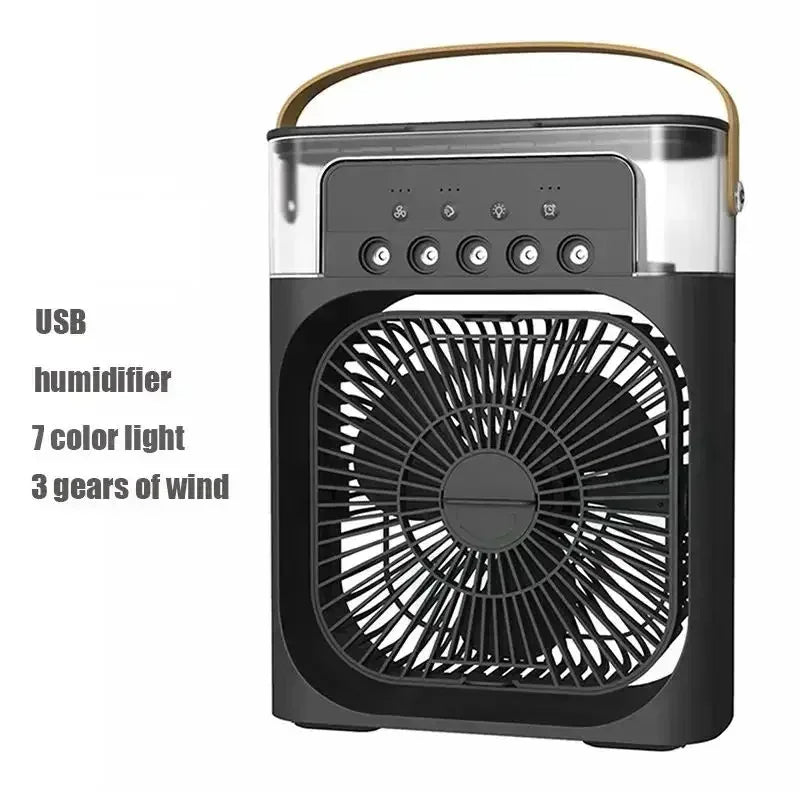 Portable 3 In 1 Fan AIr Conditioner Household Small Air Cooler LED Night Lights,