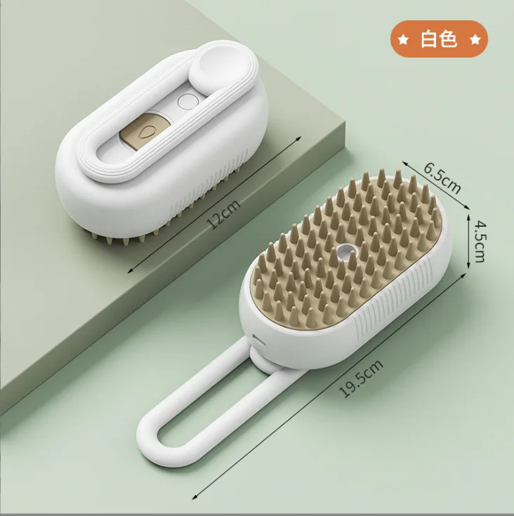 Pet Spray Comb for Cats and Dogs Pet Electric Spray Hair Removal Comb One Key Spray Anti-Flying Massage Brush, Clean Massage