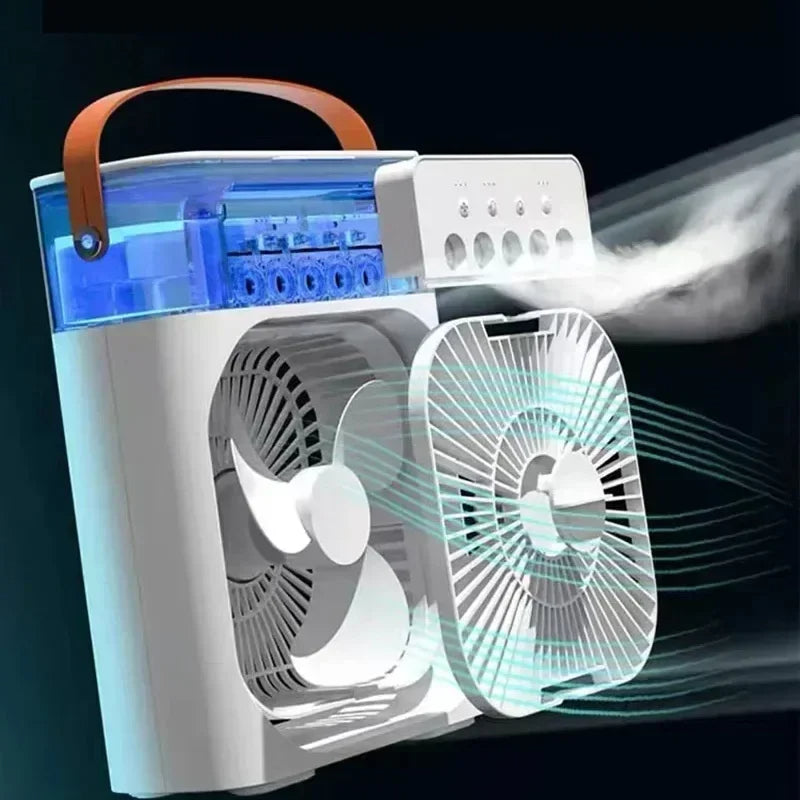 Portable 3 In 1 Fan AIr Conditioner Household Small Air Cooler LED Night Lights,