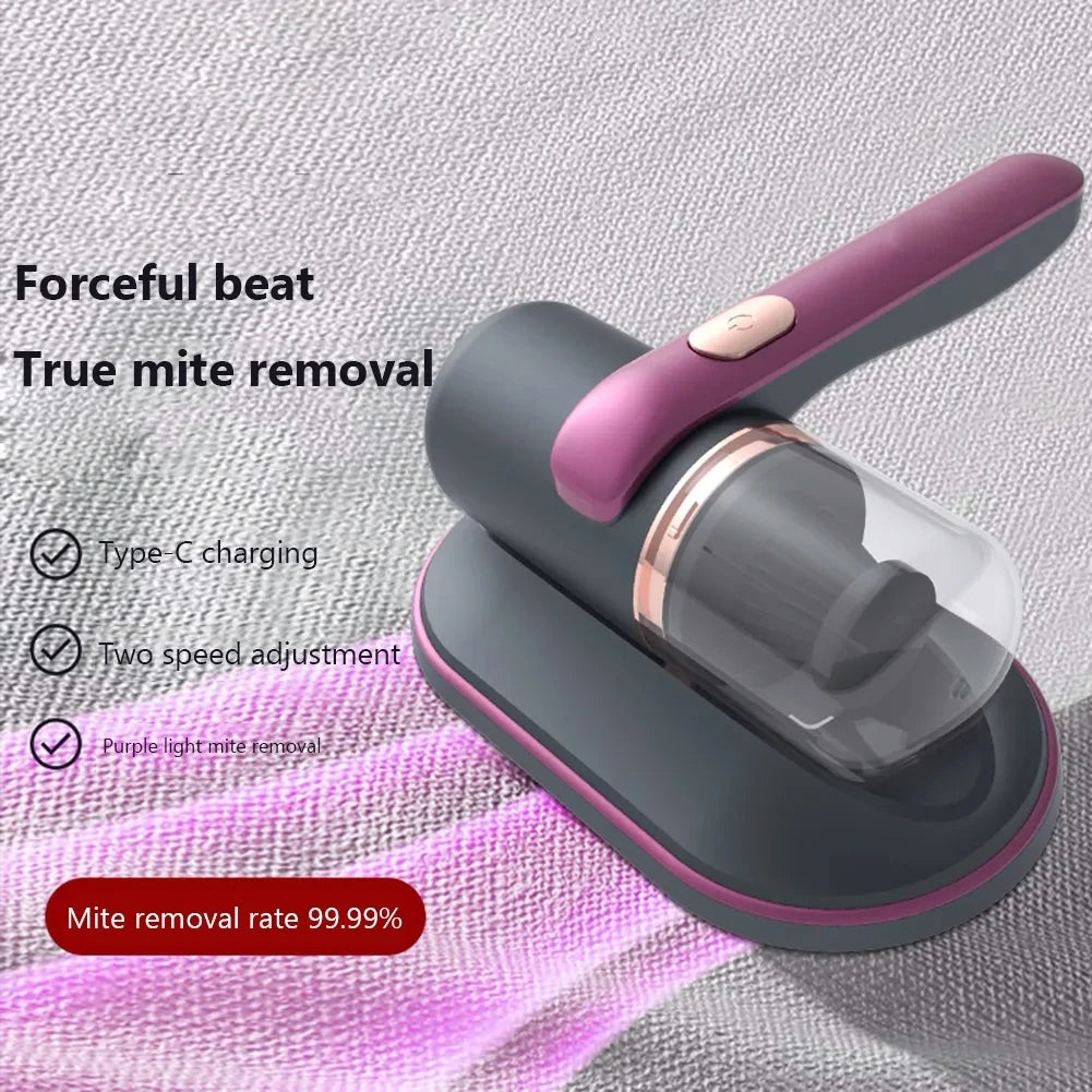 Household Mattress Vacuum Cleaner Ultraviolet Sterilization Machine Small Handheld Wireless Mite Remover USB Charging Portable