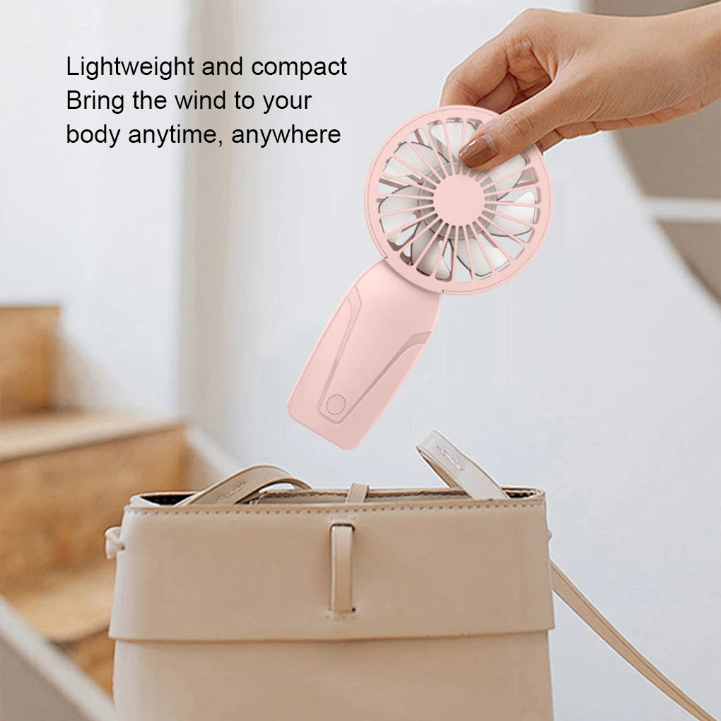 Noise Free Rechargeable Mini Fan For Silent Cooling Experience Lightweight Portable Fan,