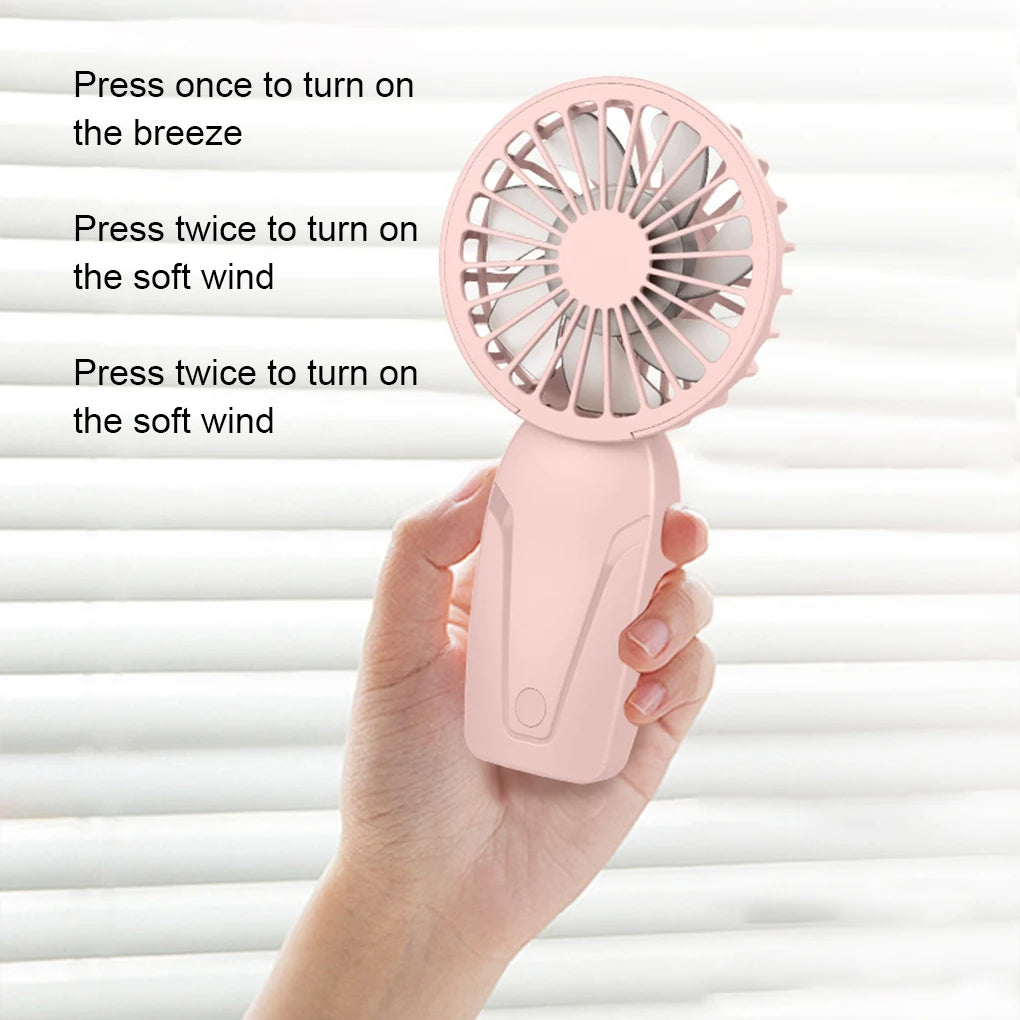 Noise Free Rechargeable Mini Fan For Silent Cooling Experience Lightweight Portable Fan,