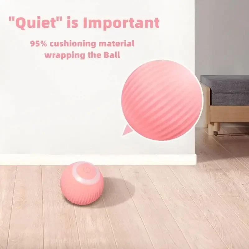 Smart Cat Rolling Ball Toys Rechargeable Cat Toys Ball Motion Ball Self-moving Kitten Toys for Indoor Interactive Playing 2024