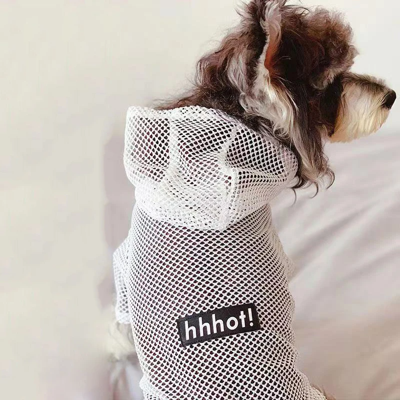 Summer Hot All Season Mesh Dog Hoodie Breathable Lightweight Pet Pullover Sweater For Small Medium Dog Clothing Chihuahua