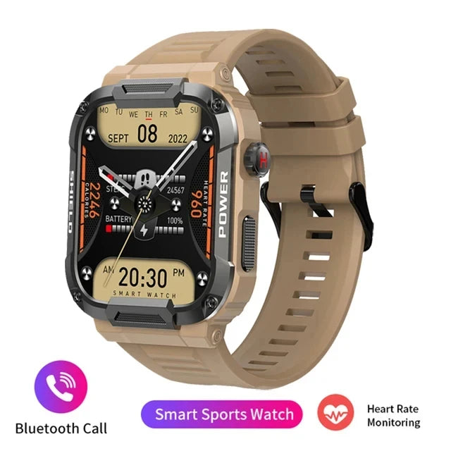 MK66 Smart Watch Men's Large battery Fitness Tracker Health Monitoring IP68 voice Assistant Bluetooth Call Sports Smartwatches